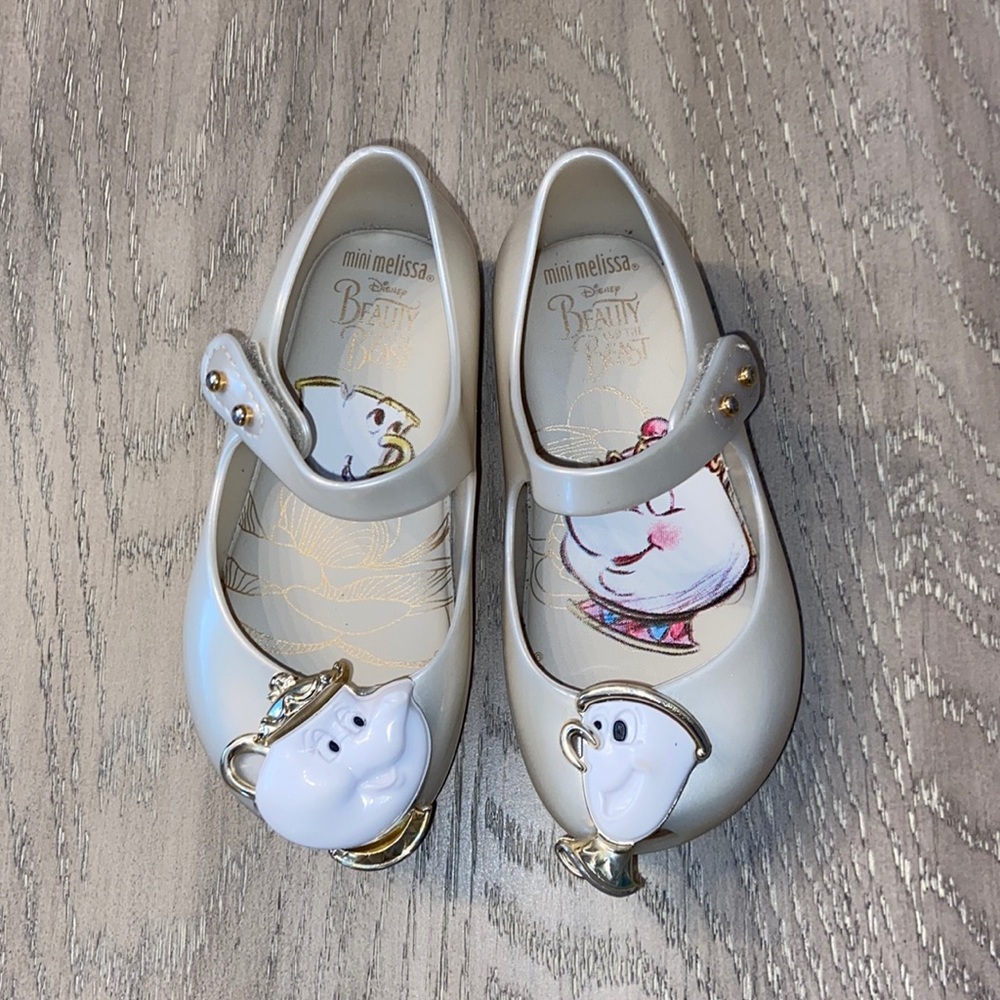Mini Melissa Beauty and the beast shoes 7 toddler